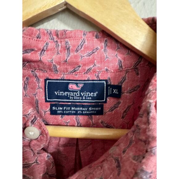 Vineyard Vines Slim Fit Murray Button Front Fish Shirt XL - Picture 2 of 5